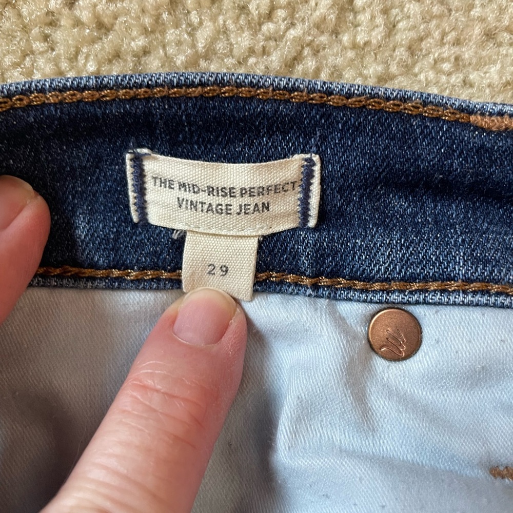 Madewell The Perfect Vintage Jean Womens Size 30 High Rise Denim - Picture 3 of 6